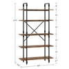 5 Tier Bookcase, 67.9¡± Bookshelf for Living Room, Large Book Shelf with 5 Open Bookshelves with Roman Column - 2 of 4