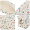 Unique Bargains 1 Pc Simple Floral Style Drawstring Makeup Bag for Vacation Polyester - 3 of 4
