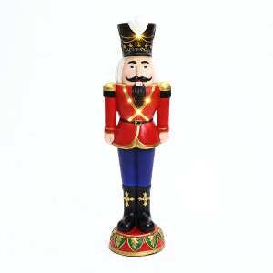LuxenHome Lighted Nutcracker Soldier in Red, Battery Operated Indoor/Outdoor Christmas Decor - 1 of 4