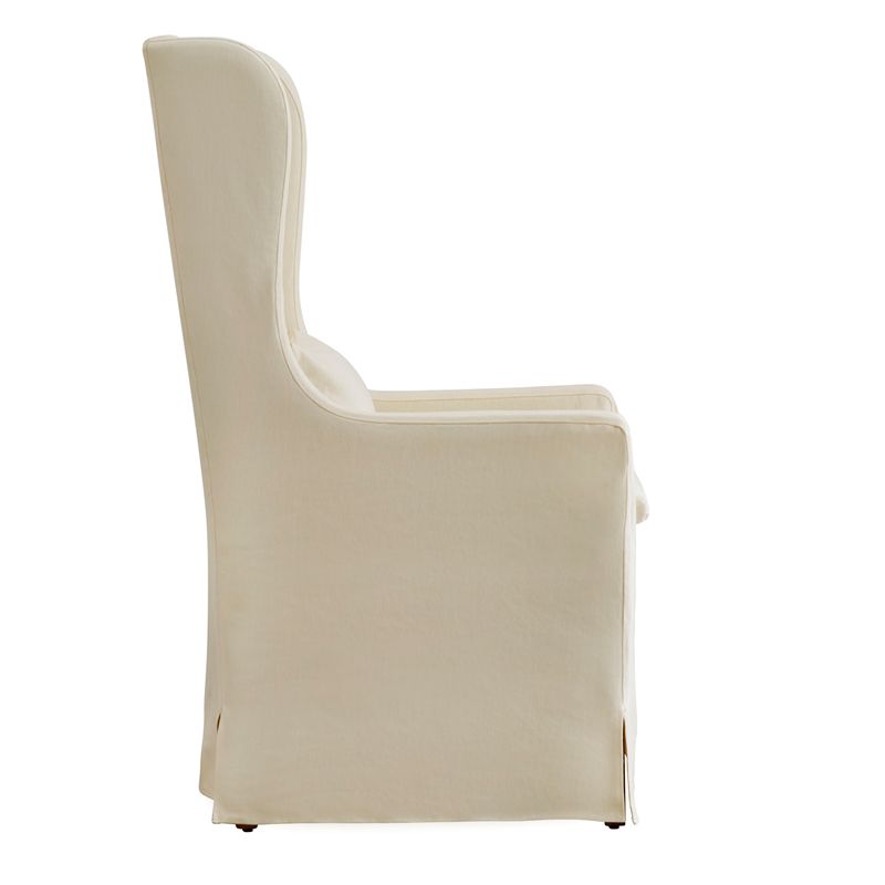 iNSPIRE Q Slipcovered Wood Wingback Parson Chair in Cream, 4 of 5
