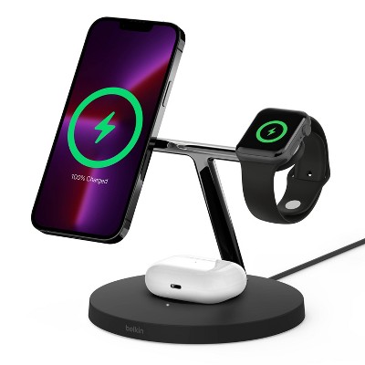 Belkin Boostcharge Pro 15w 3-in-1 Wireless Charger With Magsafe