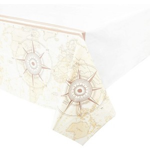 Blue Panda 3-Pack World Adventure Party Disposable Plastic Table Cover Tablecloth 54"x108" - 1 of 4