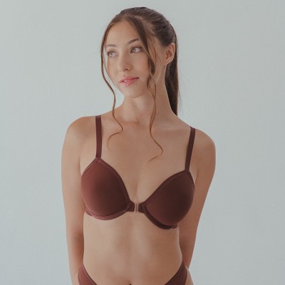 Wherewithal Women's AnyWhere Front Closure Convertible Bra Brown