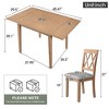 NicBex 3-Piece Extendable Drop Leaf Dining Set – 2 Upholstered Dining Chairs & Foldable Dining Table, Small Kitchen Table Set - 4 of 4
