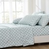 Lush Décor Queen 6pc Daisy Checkered Sheet Set Aqua - 4 of 4