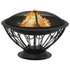 vidaXL Fire Pit with Poker 29.5Inch XXL Steel - 2 of 4