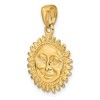 Black Bow Jewelry 14k Yellow Gold 17mm 3D Sun with Face Pendant - 4 of 4