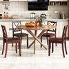 Tangkula Dining Chair Set of 4 Kitchen Side Chairs w/ Rubber Wood Legs & Cross Back - 4 of 4