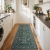 Floral Washable Rugs for Living Room Bedroom Soft Non-Slip Low Pile Print Area Rug Botanical Foldable Accent Rugs - 2 of 4