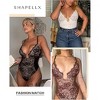 SHAPELLX Shapewear for Women Tummy Control Lace Bodysuit for Women Thong Body Shaper Bodysuit U Plunge Backless BodySuits—Brown 38 - 2 of 3