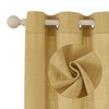 Awesome Home  Linen Blend Privacy and Light Filtering Texture Grommet Pair(2 Panels) - 3 of 4