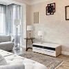 Set of 2 Table Lamps and A Floor Lamp with Crystal Accented Base Brushed Nickel - Elegant Designs: Metal & Linen Shades, UL Listed - 2 of 4