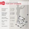 Hailo Folding Step Stool, 2 Collapsible Non-Slip Steps with Aluminum Frame and Rubber Feet for Garage, Home and Kitchen, MK80, Silver/Black - 4 of 4