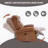 ChicFurnit Living Room Chair Arm Accent Chair Manual Recliner Rocker Swivel Body Massage Genuine Leather for Living Room, 30.31"*23.23"*22.05" - 4 of 4