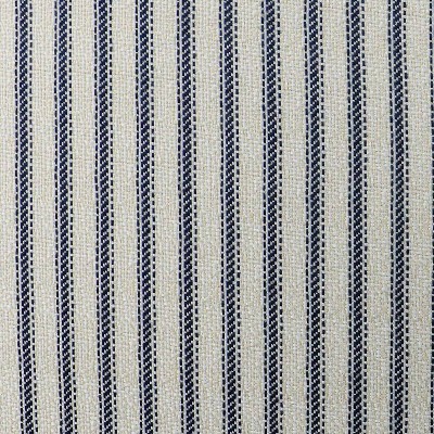 Navy Stripe Polyester Outdoor Bench Cushion with Solid Navy Back