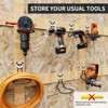 Munora - 8-Piece Heavy Duty Garage Wall Hanger Set - Stainless Steel Tool Organizer with Non-Slip Hooks for Garden Tools, Pipes & Ladders - 3 of 4