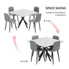 CAVINAS Square Dining Table Set, Mid Century Modern Square Dining Table for 4, Faux Marble Tabletop, Iron Legs - 3 of 4