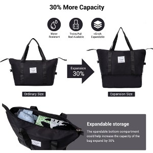 Vynxaria 5-Piece Expandable Hard PC Luggage Set TSA Locks Rotating Wheels Lightweight Unisex Black for Effortless Travel - 1 of 4