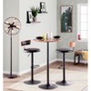 Sapphtopaz 27" Round Dining Table Pebble Contemporary Glam Adjustable Dining or Bar Table for Dining Room, Small Spaces - 4 of 4