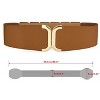 INSPIRE CHIC Women's Textured Faux Leather Stretchy Fabric Cinch Waist Belt 1 Pc - 3 of 4