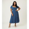 Unique Vintage Women's Plus Puff Sleeve Midi Dress - 3 of 4