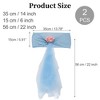 Unique Bargains Flower Chair Belt Organza Chair Sashes 13.78"x5.91" Light Blue 2 Pcs - 2 of 4