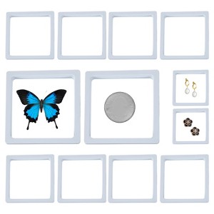Unique Bargains Transparent PE 3D Floating Display Stand Holder Jewelry Storage Box 12 Pcs - 1 of 3