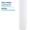 SpiroPure SP-CW10 10 x 2.5 Inch String Wound Polypropylene Sediment Water Filter Cartridge for Clean and Safe Water, 10 Micron (24 Pack) - 3 of 4