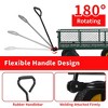 Garden Cart with Wheels, 880 lb All-Steel Utility Wagon, Multi-Functional Flatbed with Removable Mesh Sides & Swiveling Handle, Ideal for Outdoor - 2 of 4
