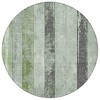 Artichoke Green And Gray Striped Washable Indoor Outdoor Area Rug - 4 of 4
