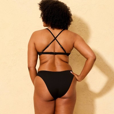 Shade & Shore Women's Low Rise High Leg Cheeky Coverage Bikini Swim Bottom - Shade & Shore™ Black M — фото 5