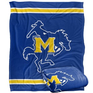 Mcneese State University Primary Logo Stripes Silky 50x60 Blanket, 1 Sided - 1 of 4
