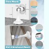 DOMETOUR Magnetic Door Stoppers 6 Pack – Heavy Duty Stainless Steel, Wall/Floor Mount, No-Drill Adhesive & Screws, White - 3 of 4