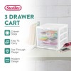 Sterilite Clearview Plastic Multipurpose Small 3 Drawer Desktop Storage Organization Unit for Home, Classrooms, or Office Spaces - image 2 of 4