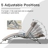 70.08'' Outdoor Chaise Lounge Set of 2 Patio Recliner Chairs with Adjustable Backrest and Removable Pillow - 3 of 4
