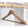 USTECH 30pk Suit Organiser Clothes Hanger Natural Wood - 3 of 4