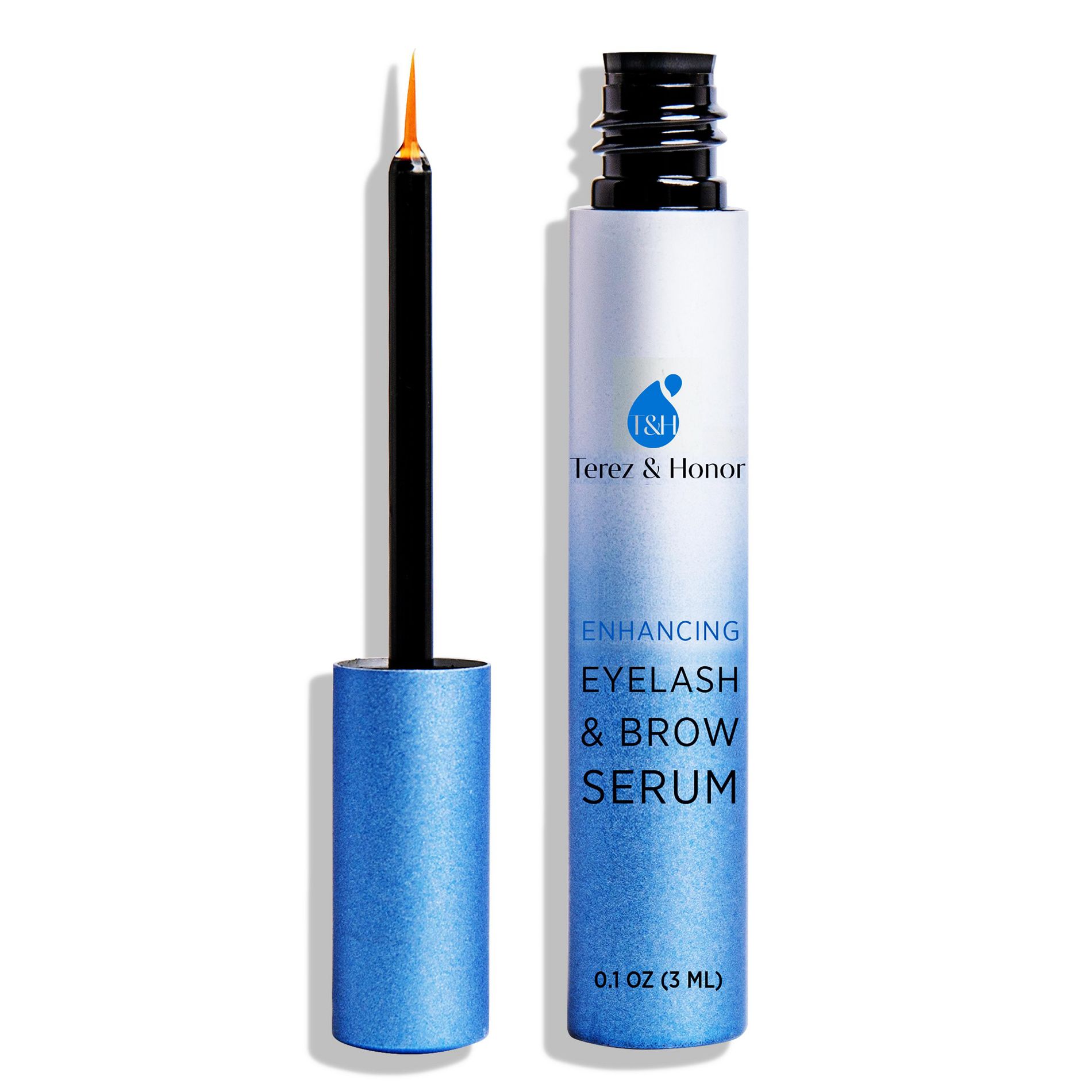 Terez & Honor Enhancing Eyelash & Brow Serum Korean Skincare - 0.1 fl oz - Vegan, Unscented