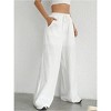 Coolmee Women's Elastic Waist Drawstring Casual Pants Straight Leg Lightweight Joggers Pants - 4 of 4
