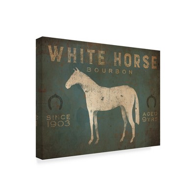 Trademark Fine Art -Ryan Fowler 'White Horse No Kentucky' Canvas Art