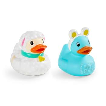 Infantino Gaga Easter Duck Bath Toy - Lamb and Blue Bunny - 2pk