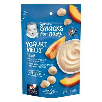 Gerber Yogurt Melts Peach Freeze-Dried Snacks - 1oz