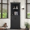 MOEPISY Tall Corner Cabinet with Doors, Black - 2 of 4