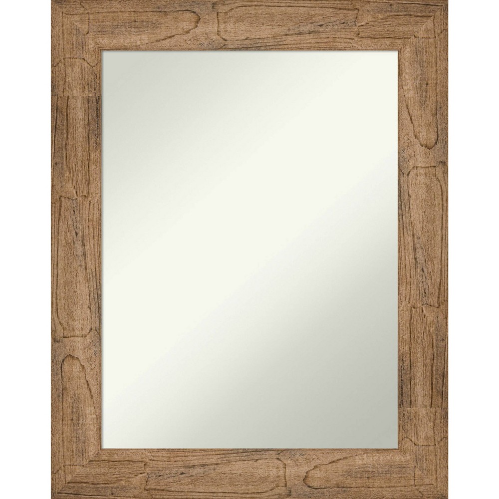 Photos - Wall Mirror 24" x 30" Non-Beveled Owl Wood Bathroom  Brown - Amanti Art