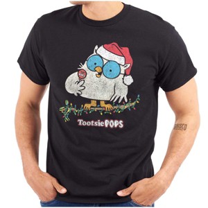 Tootsie Mr. Owl Christmas Santa Graphic T Shirt Men or Women Brisco Brands - 1 of 4