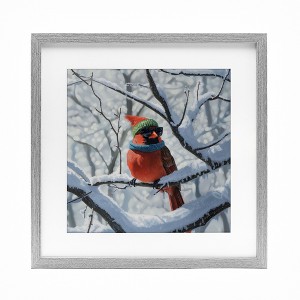 Stupell Industries Winter Cool Cardinal Framed Print Under Glass Art - 1 of 4