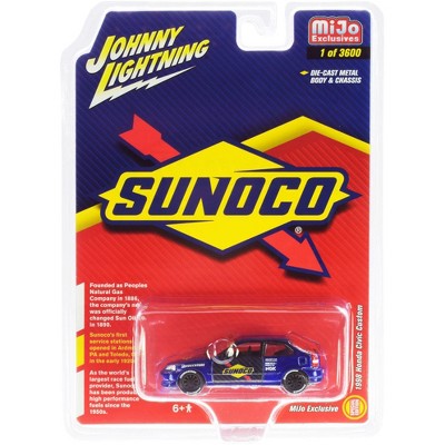 1998 Honda Civic Custom Dark Blue "Sunoco" Limited Edition to 3,600 pieces 1/64 Diecast Model Car by Johnny Lightning