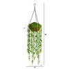 Nearly Natural 3-ft Eucalyptus Artificial Plant in Hanging Basket - 2 of 4