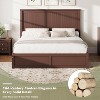 AMERLIFE Solid Wood Storage Mid-Century Bed Frame with 50" Headboard, 2 Drawers, No Box Spring Needed, Noise-Free - 3 of 4