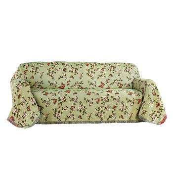 Collections Etc Botanical Butterfly Fringe Border Furniture Throw