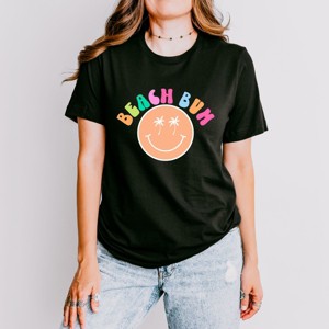 Simply Sage Market Beach Bum Smiley Face Short Sleeve Tee - 1 of 4